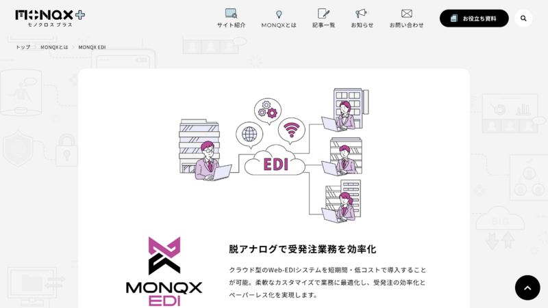 MONQX（モノクロス）EDI