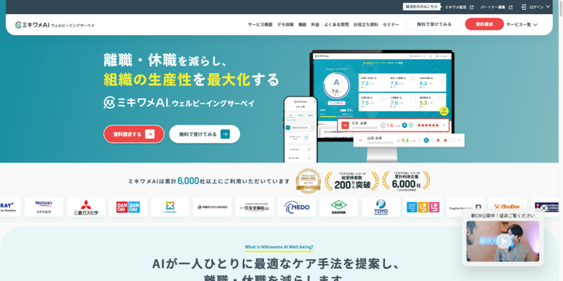 ミキワメAI ウェルビーイングサーベイ