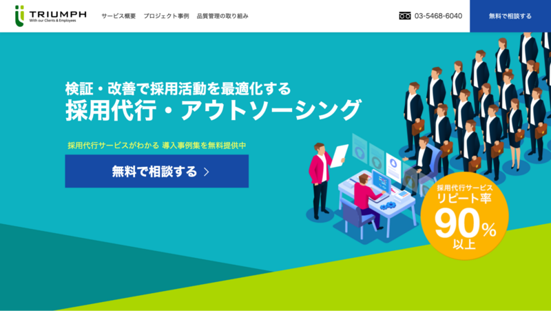 採用代行・アウトソーシング（株式会社トライアンフ）